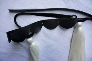 Black belt with silk tassels